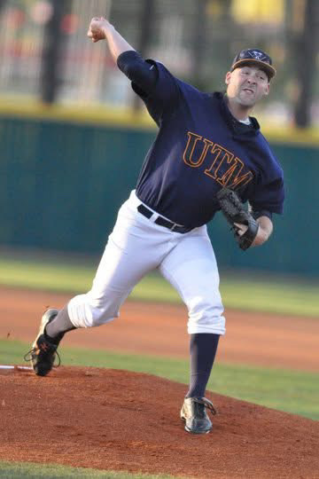 Coty Green pitching at UT Martin
